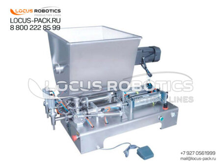Twin-Nozzle Piston Dispenser for Paste-like Products LPF-10 (with Agitator and Receiving Tank)