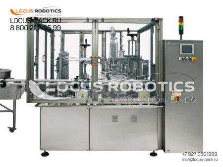 LR-200 Explosion-Proof (Ex) Monoblock for Filling and Capping Alcohol, Antiseptics, and Sanitizers with Piston Dosing Systems