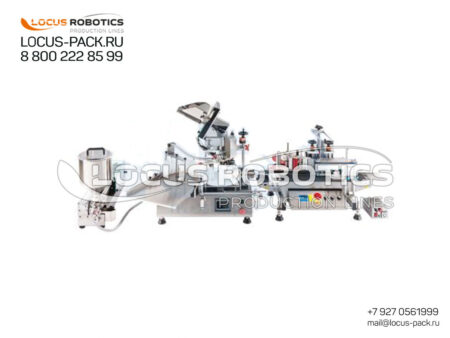 R-100 Compact Automatic Benchtop Filling, Capping, and Labeling Line with Precision Piston Dosing System