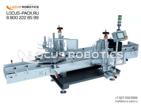 LL-50 Desktop Labeling Line for Front & Back Label Application on Flat Containers (with Container Orienters)