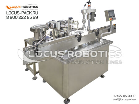LR-100 Monoblock for Filling and Capping with Peristaltic Doser for PET Bottles with Plug and Cap