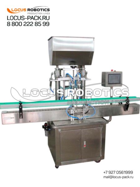 Automatic Linear Piston Dispenser for Hot Filling of Syrups, Jams, and Toppings LPF-100 (Two Nozzles)