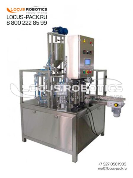 LPG-100 Automatic Monoblock for Yogurt Cup Filling and Sealing with Piston Doser