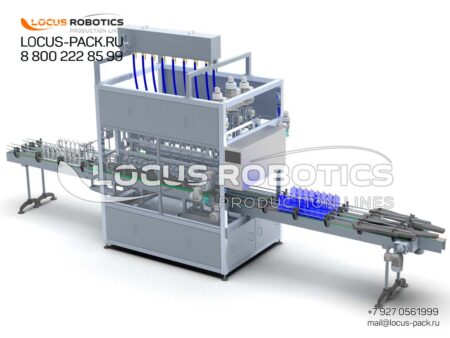 LFM-100 Dual-Row High-Capacity Filling Block with Liquid Flow Meters for Shampoos and Foaming Products