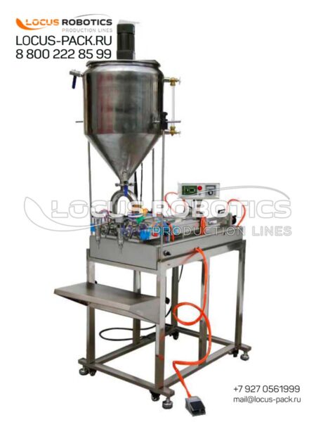 Benchtop Twin-Nozzle Piston Dispenser with Heating Jacket and Agitator LPF-20-100-1000