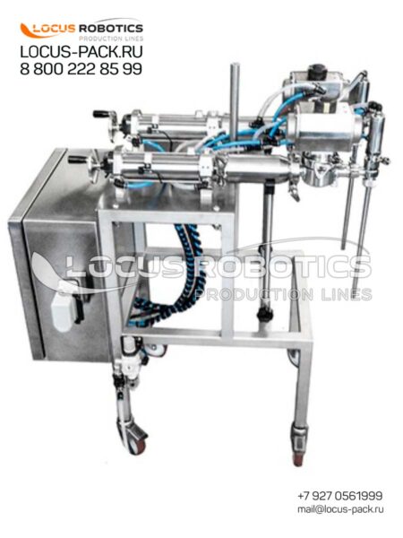 Bench-Top Twin-Nozzle Piston Dispenser with Pneumatic Check Valves LPF-20 for High-Precision Filling