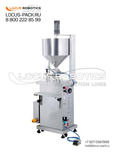 LPF-20K Floor-Standing Piston Filler with Mixer and Oil Heating Jacket