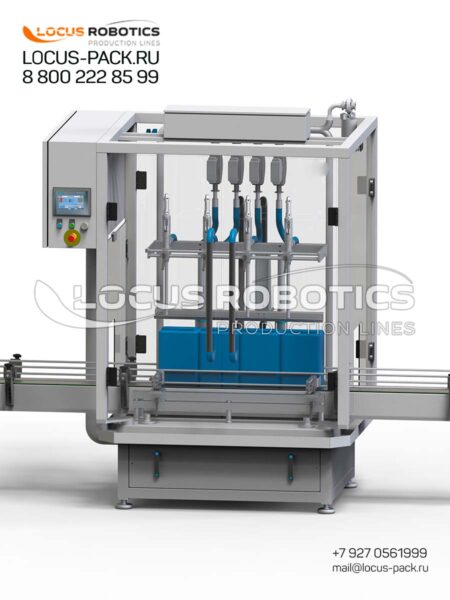 LFM-100: Canister Filling Block with Liquid Flow Meters and Four Nozzles