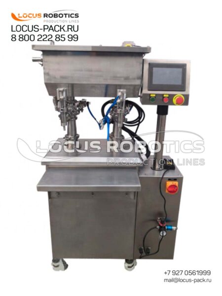LPF-20 Dual-Nozzle Piston Filler with Heating Jacket & Level Sensor