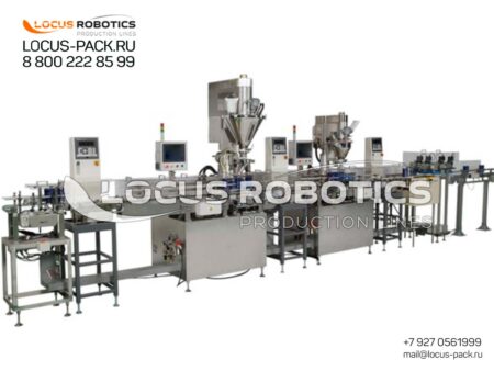 LP-200 Automatic Powder Filling and Capping Line with Screw Auger Dosator for Various Bulk Products