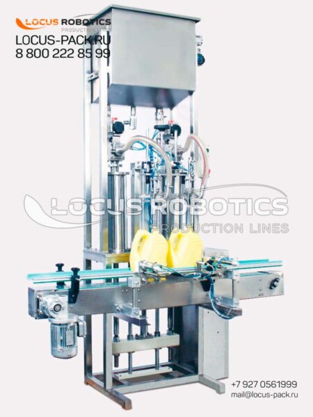 Linear Piston Filling Machine for Laundry Gels and Fabric Softeners LPF-100 (Four Nozzles)