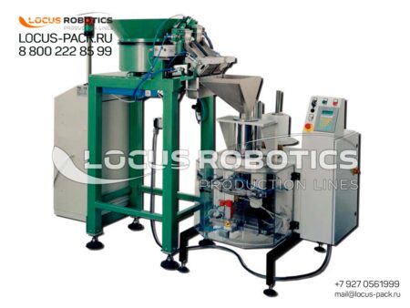 LPV-50 Vertical Packaging Machine with Vibratory Orienter for Furniture and Metal Items