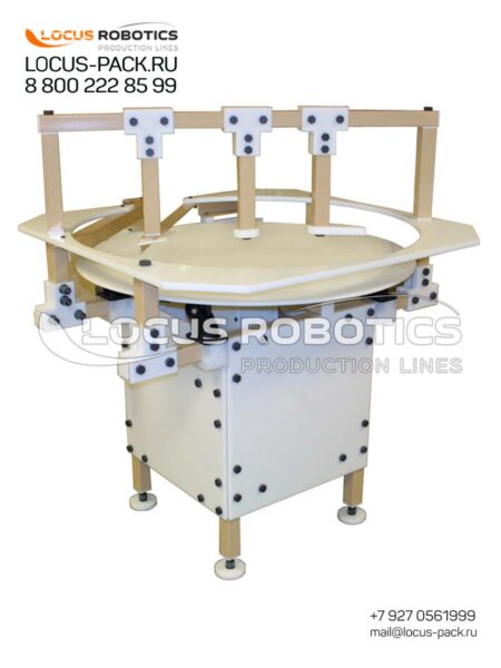 T-10 Plastic Rotary Accumulation Table for Acid, Alkali, and Aggressive Product Filling Lines