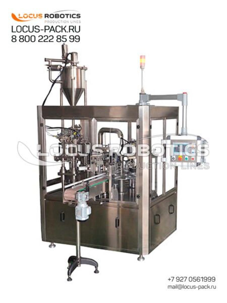 LPG-100 Automatic Monoblock for Sour Cream Cup Filling and Foil Sealing with Piston Doser