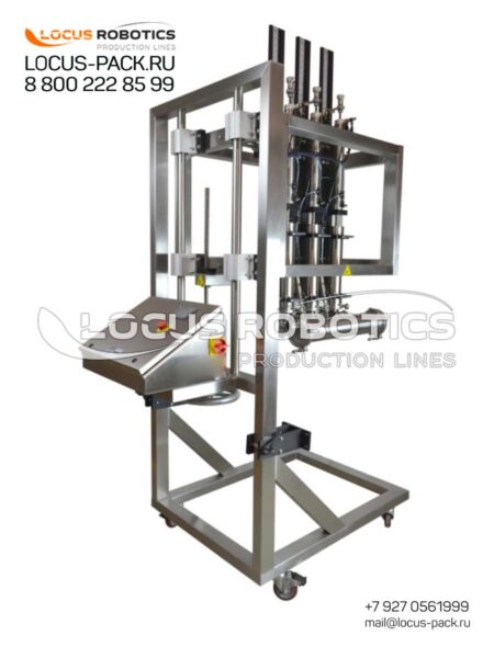 Semi-Automatic Bench-Top Piston Filling Station with Three Dosing Nozzles and Comb (Model LPF-20)