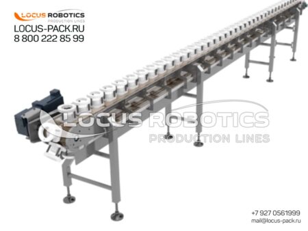 K-10 Plate Conveyor with Integrated Pucks (PAGS) for Unstable Containers