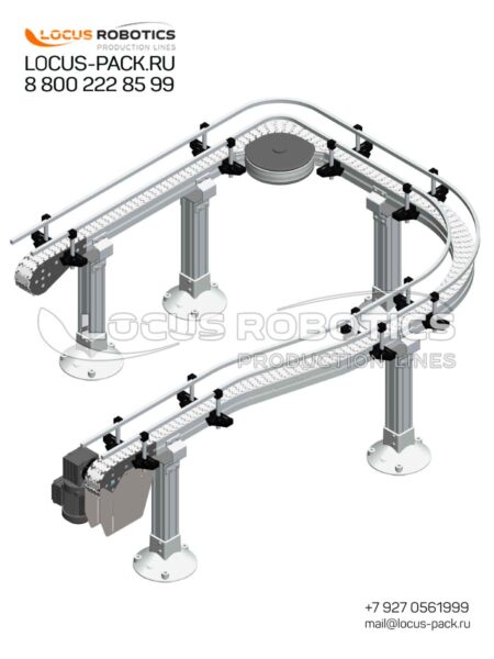 K-10 V-Shaped Rotary Plate Conveyor from Aluminum Profile