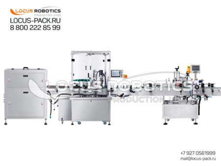 LR-100 Automatic Peristaltic Monoblock for Filling and Capping Chemical Reagents with Container Orienter and Labeling Line