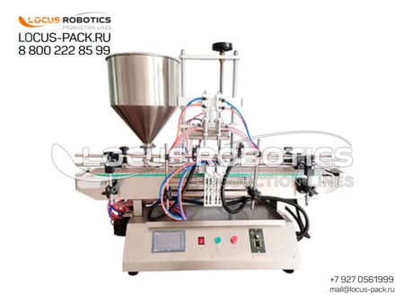 Linear Benchtop Piston Dispenser with Two Nozzles and Receiving Tank (Model LPF-100)