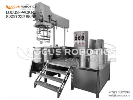 V-1000 Turbo Emulsifier with Three Tanks and Lifting Homogenizer