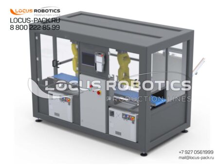 ROB-1000 Linear Two-Section Robotic Sorting System with Belt Conveyor