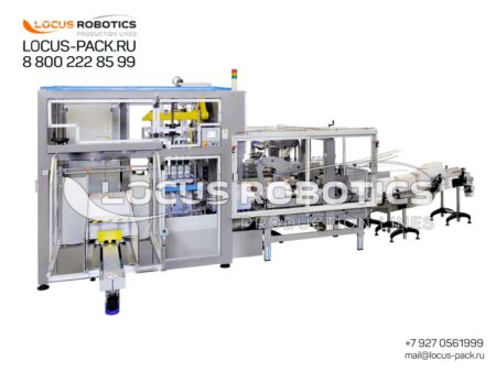 LRCP-100 Automatic Side-Loading Case Packer for PET Bottles and Containers