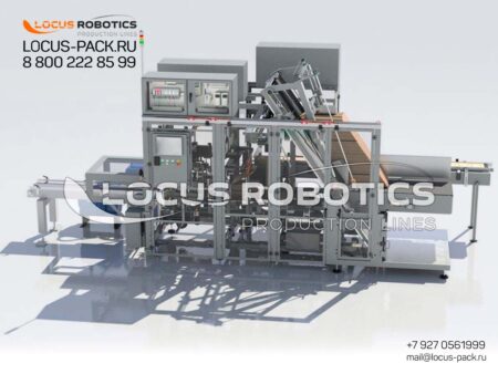 LRCP-100 Automatic Case Packer with Glue Station for Flanged Box Packaging