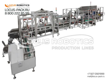 LRCP-100 High-Speed Robotic Case Packing System with Scotch Tape Sealing