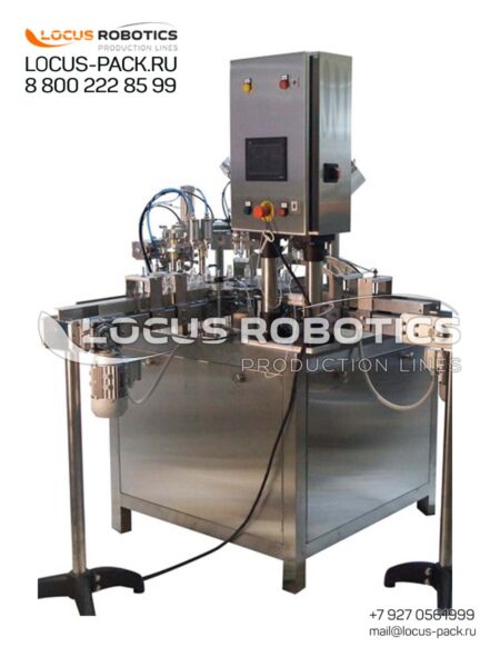 LR-200 Compact G-Shaped Semi-Automatic Monoblock Filler & Capper