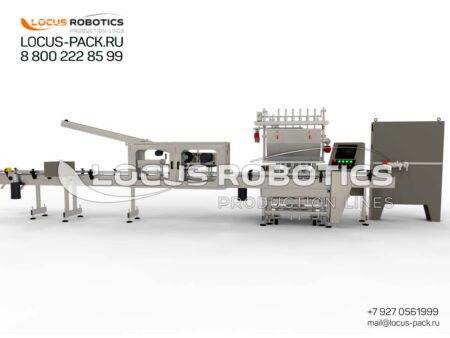 LBC-1000 High-Productivity Continuous Motion Filling and Capping Line with Six Nozzles for Paints and Industrial Coatings