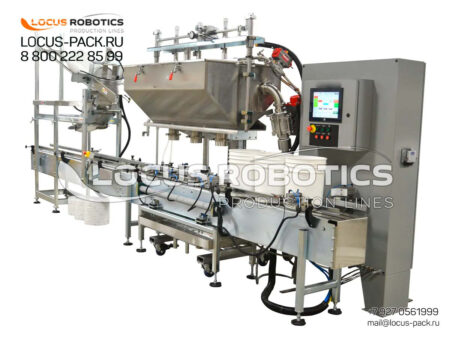 LBC-1000 Automatic Filling and Capping Line for Primer in Buckets (Right-Hand Configuration) with Automatic Cap Orienter