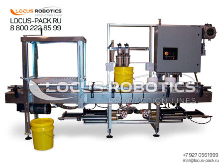 LBC-1000 with Product Flow Meter: Semi-Automatic Twin-Nozzle Filling and Capping Line for Adhesives and Construction Chemicals
