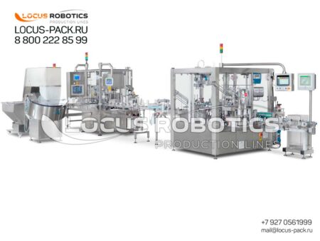 LR-1000 Series: Integrated Monoblock with Liquid Flow Meters, Container Orienter, and Cartoning Machine