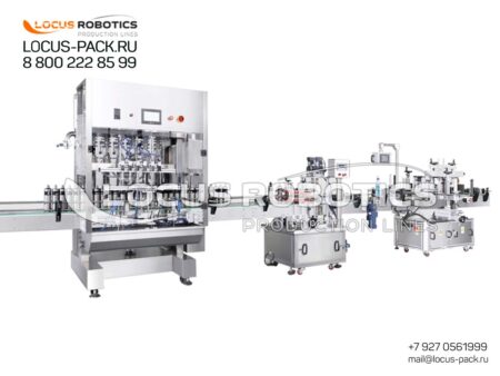 R-200 Universal Automatic Filling, Capping, and Labeling Line for Personal Care, Home Care, and Industrial Chemicals