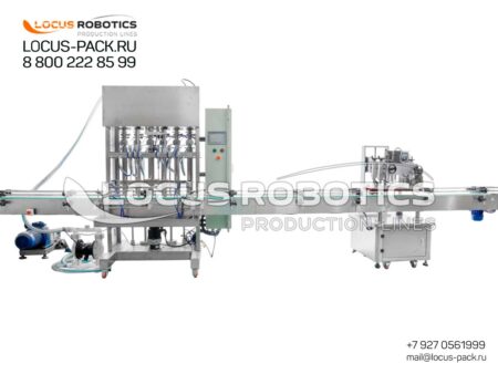 R-200 Specialized Automatic Line: Advanced Foam Control System with Product Feed Pump and Trigger-Type Capping for Surfactants and Highly Foaming Liquids